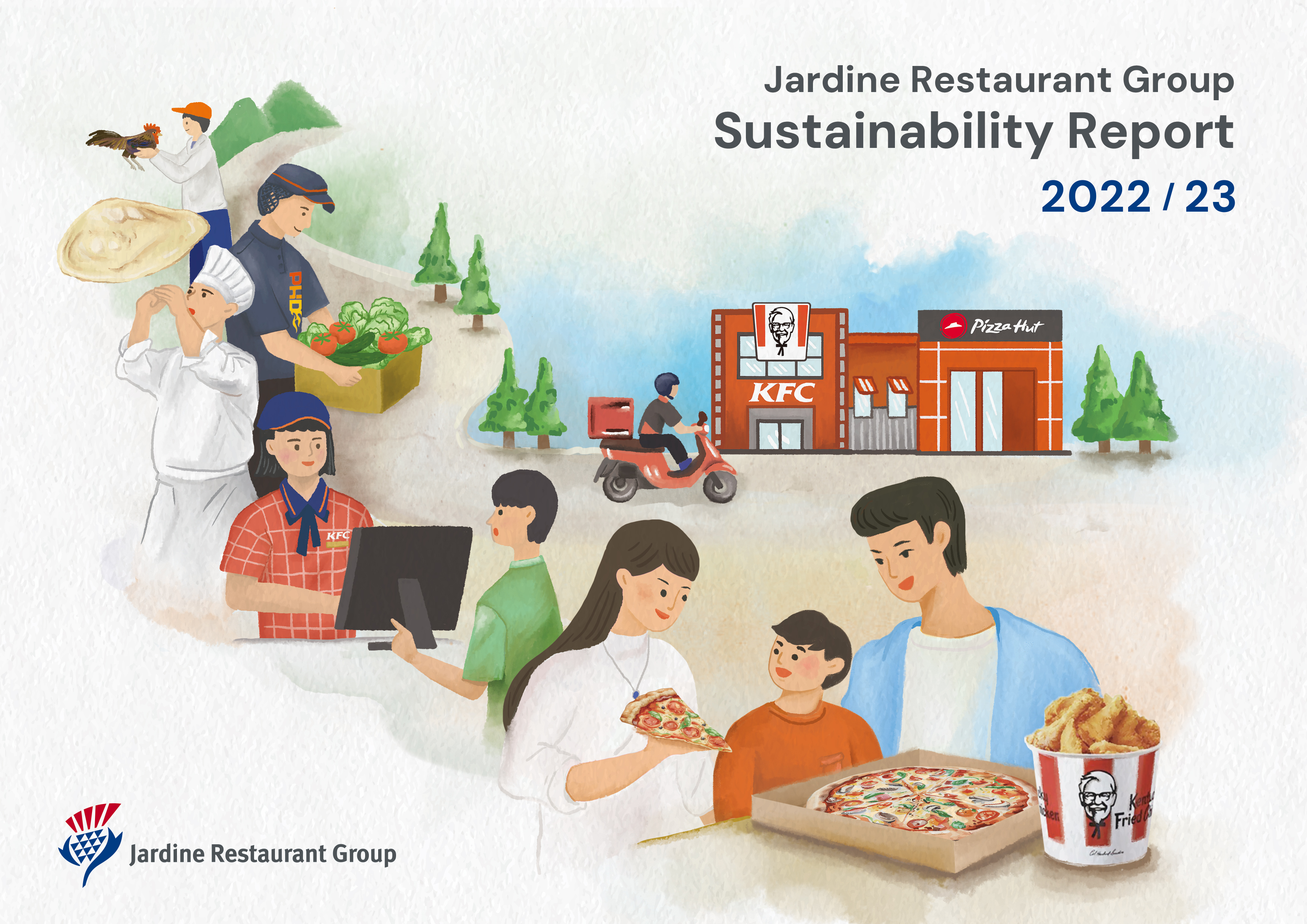 【怡和餐飲集團 2022/23 ESG 報告書】封面設計