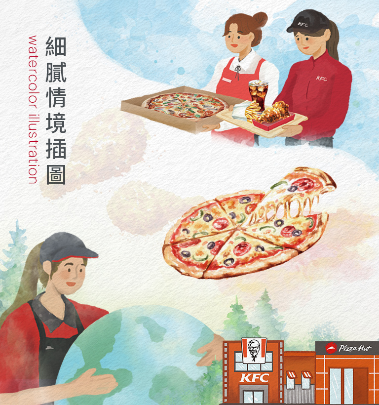 【怡和餐飲集團 2022/23 ESG 報告書】 設計優勢介紹 - 細膩情境插圖-手機板