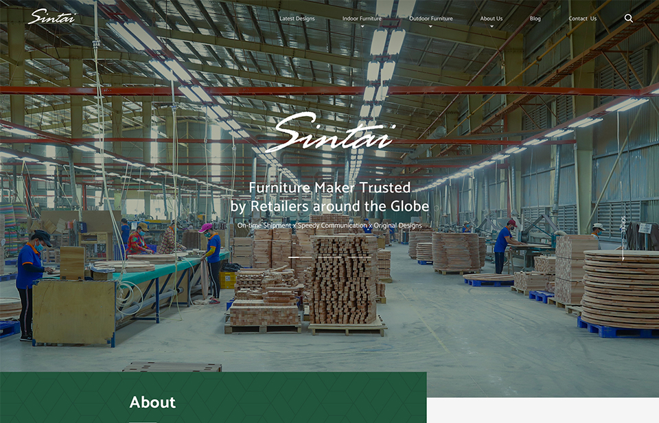 【Sintai 欣泰家具】網站設計介面