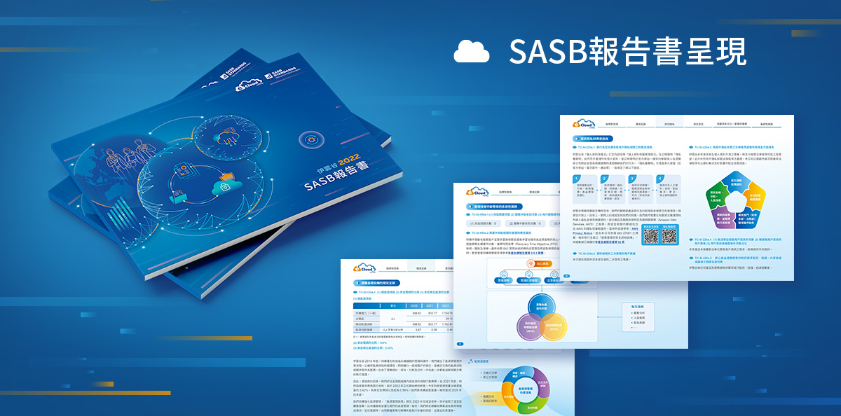 【伊雲谷 2022 ESG/SASB 報告書】設計優勢介紹 - 風格延續的SASB報告書設計-電腦版