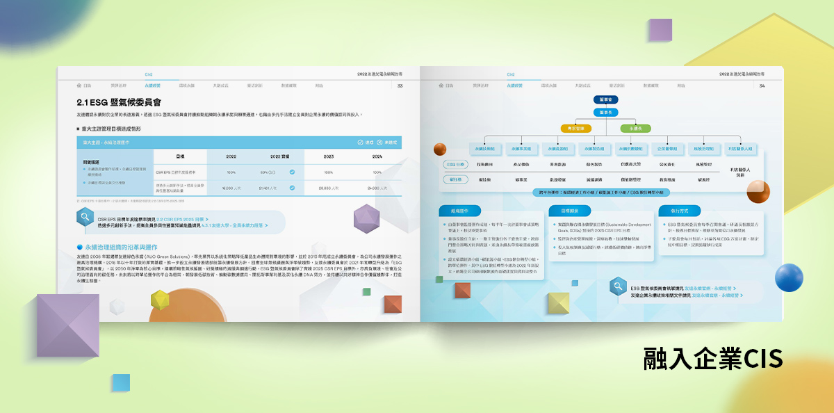 【友達光電 2022 ESG 報告書】設計優勢介紹 - 融入企業CIS的裝飾元素-電腦版