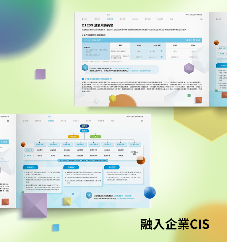 【友達光電 2022 ESG 報告書】設計優勢介紹 - 融入企業CIS的裝飾元素-手機板