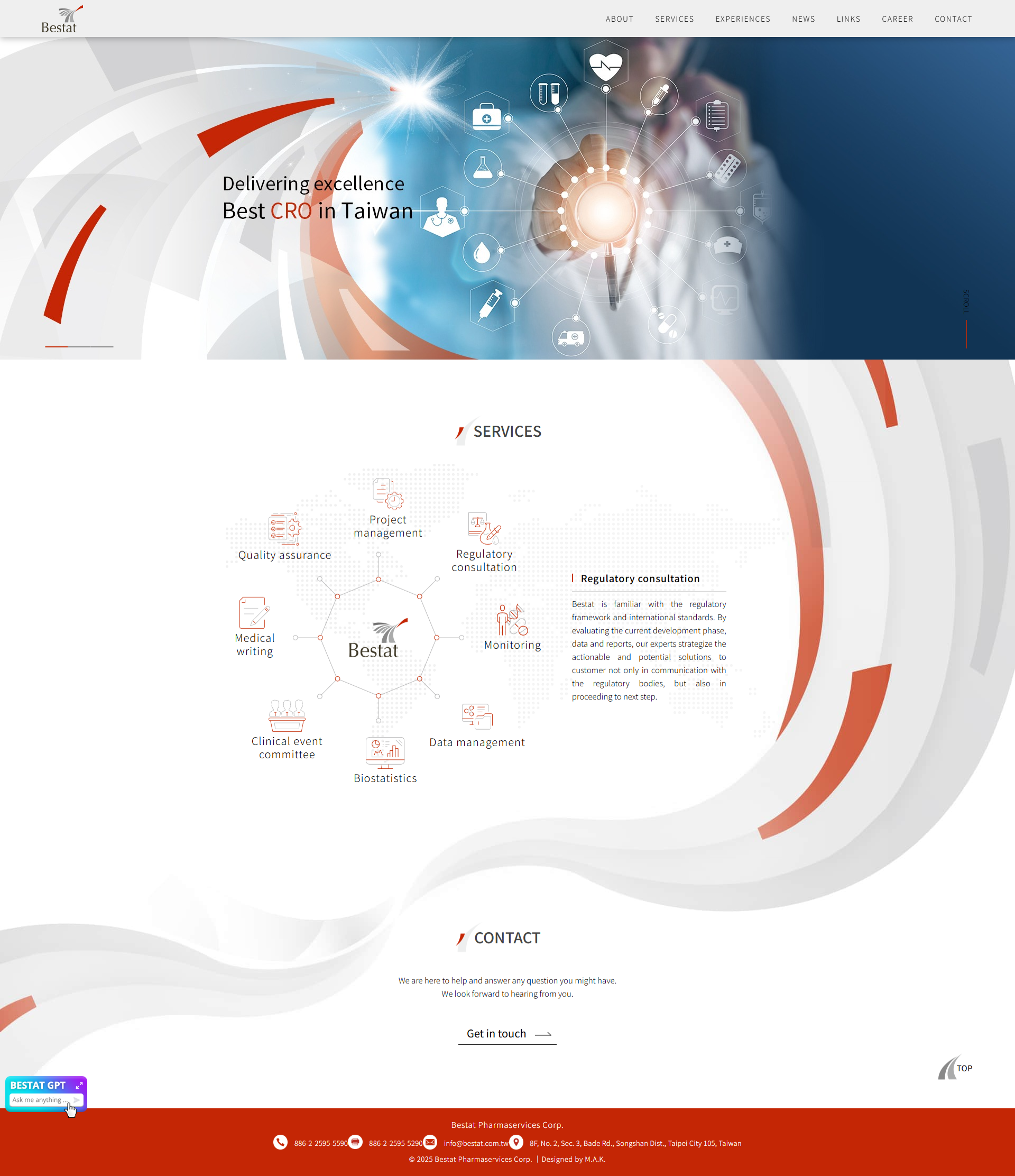 【Bestat 倍思大】首頁 介面設計