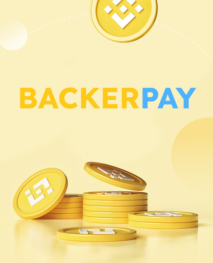 BACKER PAY Logo設計手機版主視覺