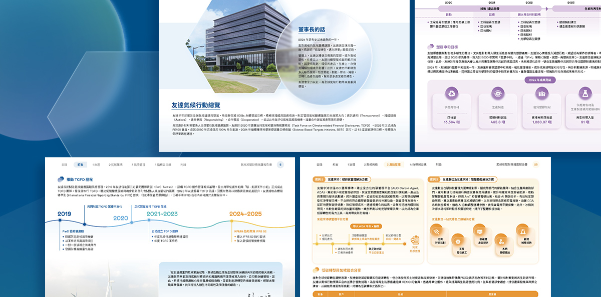 【友達光電 2024 TCFD 報告書】設計優勢介紹 - 企業識別元素應用-電腦版