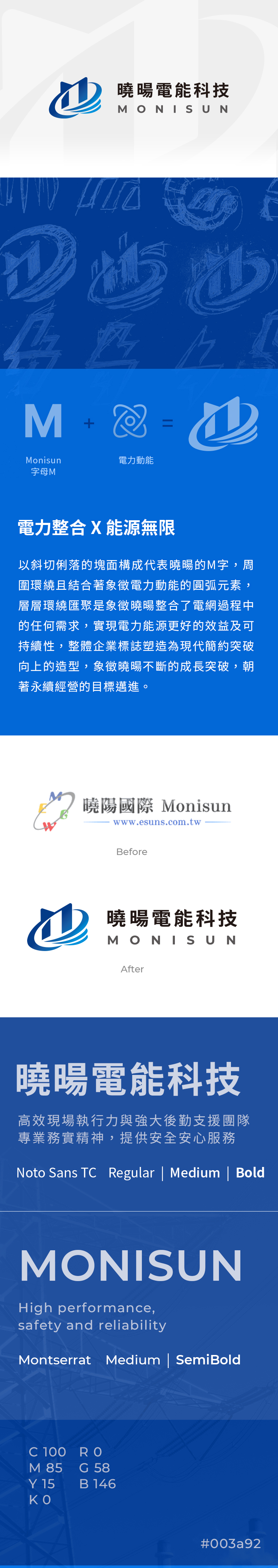 由源做視覺設計的【曉暘電能科技 Logo/名片/形象牆設計】設計理念與呈現